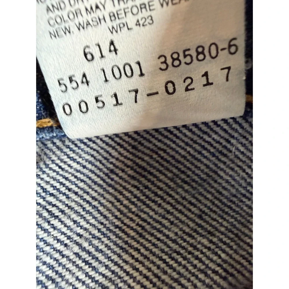 Vtg Levi's 517 Boot Cut Jeans Mens 34x30 USA Black Batwing Denim